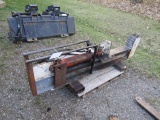 1470. SHOP BUILT SKID LOADER FORK MOUNT HYDRAULIC WOOD SPLITTER 21” STROKE