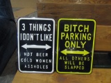 1712. (2) 12 X 18 SIGNS