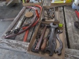 1736. OLD WRENCHES AND MISC. OLD TOOLS