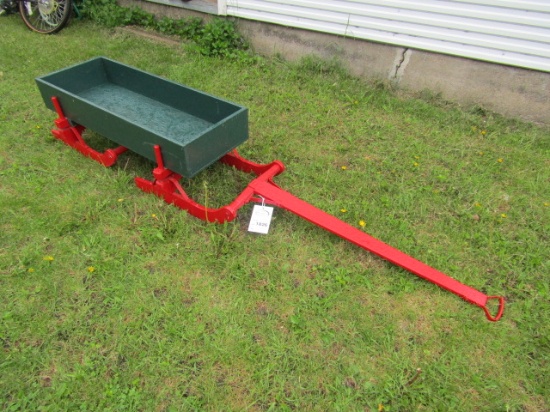 1826. MINIATURE BOBSLED, RESTORED, BOX 16” X 44”