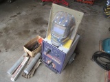 1829. HOBART STICK-MASTER 235 AMP AC-DC WELDER WITH SELF DARKENING HELMET A