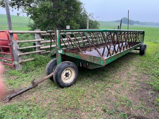 1619. SI 20 FT. TRICYCLE FRONT BUNK FEEDER WAGON