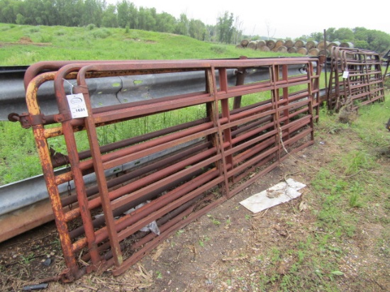 1631. (3) FARM GATES, 10 FT., 12 FT., 16 FT. YOUR BID IS FOR THE ENTIRE LOT