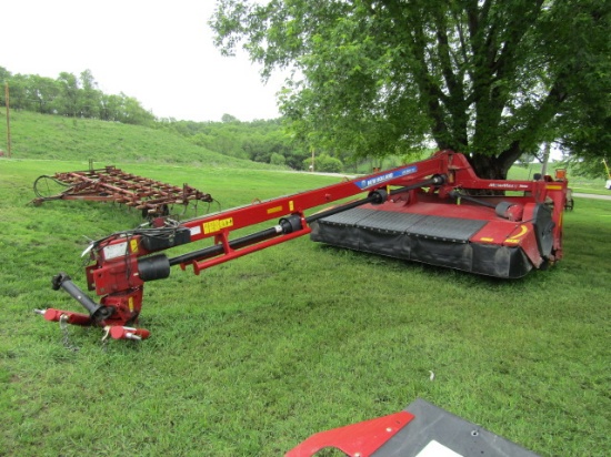 1652. 2018 NEW HOLLAND MODEL 313 MOW-MAX DISCBINE, 8 TURTLES, 13 FT. PLATFO