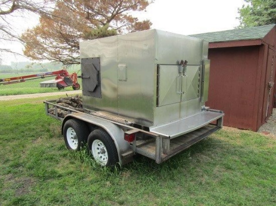 1655. CUSTOM BUILT COMMERCIAL SS OLD HICKORY PITTS ELTB PROPANE FIRED WOOD