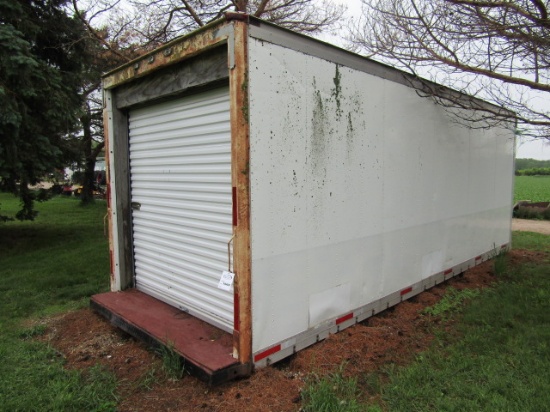 1660. 8FT. X 23 FT. STORAGE VAN WITH ROLL UP DOOR, LOCAL COMPANY CAN LOAD A