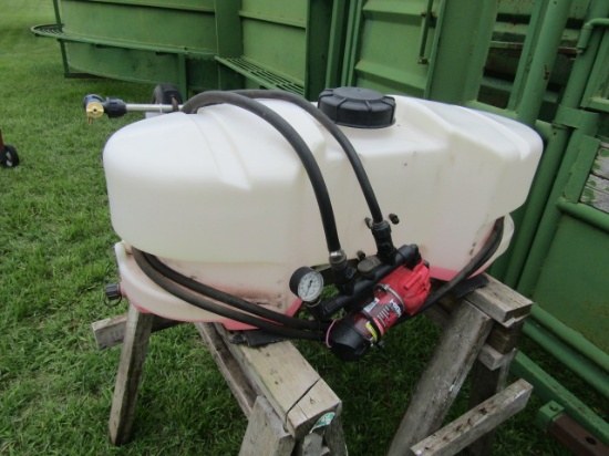 1673. 15 GALLON ATV SPRAYER, BOOM AND HAND WAND