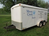 1654. 2004 7 FT. X 16 FT. TANDEM AXLE ENCLOSED TRAILER, INSIDE E TRACK, GRA