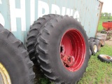 1694. SET OF 18.4 X 38 INCH HUB DUALS WITH HUBS