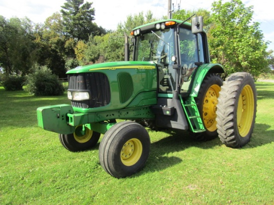 1883. 2005 JOHN DEERE MODEL 7420 TWO WHEEL DRIVE PRE-DEF DIESEL TRACTOR, DU