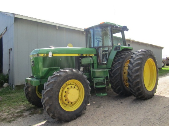 1884. 1993 JOHN DEERE MODEL 4960 MFWD PRE-DEF DIESEL TRACTOR, 15 SPEED POWE