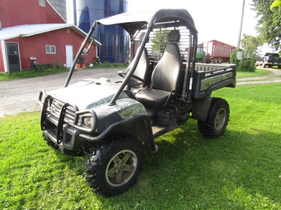 1886. 2011 JOHN DEERE 825 4 X 4 GATOR, SOFT TOP, ELECTRIC DUMP, FRONT AND R