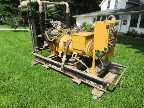 1890. CATERPILLAR-OLYMPIAN MODEL G75F1 75 KW PROPANE / NATURAL GAS COMMERCI