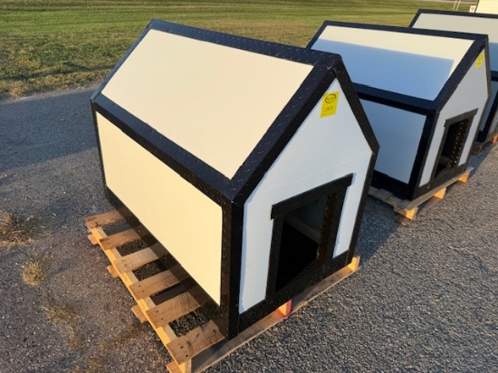 1753. 30” X 49” Dog House, White in Color, Your Bid Plus Sales Tax