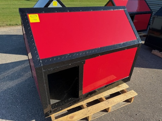 1756. 35” X 49” Dog House, Red in Color, Your Bid Plus Sales Tax