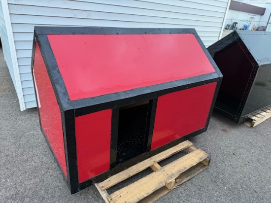 1757. 35” X 60” Dog House, Red in Color, Your Bid Plus Sales Tax