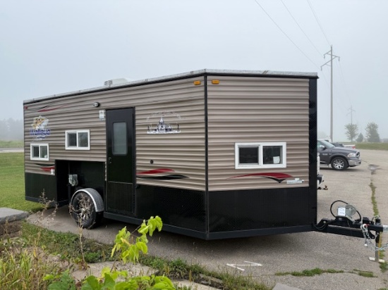 1773. Demo 2024 8’ X 17’ V American Surplus Walleye Chaser Ice Castle Fish House