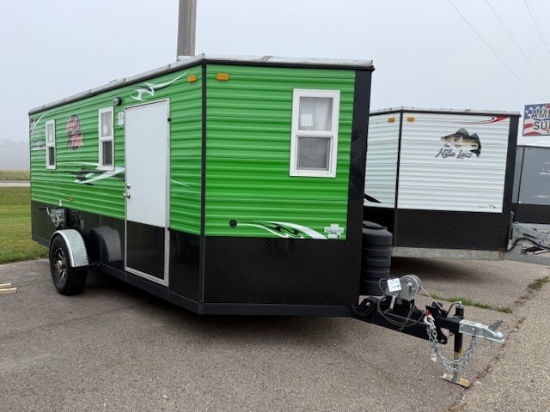 1778. Demo 2024 6.5’ X 16’ V American Surplus Hunt And Fish Ice Castle Fish House