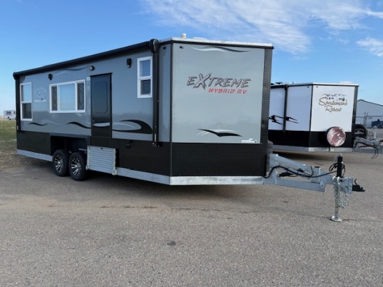 264. 2026 American Surplus Ice Castle 8’x21’ Extreme Hybrid RV Fish House on Valley Galvanized