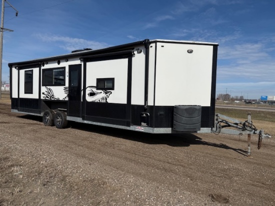 272. 2020 American Surplus Ice Caste 8’x28’ Black Knight, White/Black
