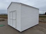260. 10’ X 12’ Storage Sheds with Barn Doors. White In Color