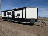 272. 2020 American Surplus Ice Caste 8’x28’ Black Knight, White/Black