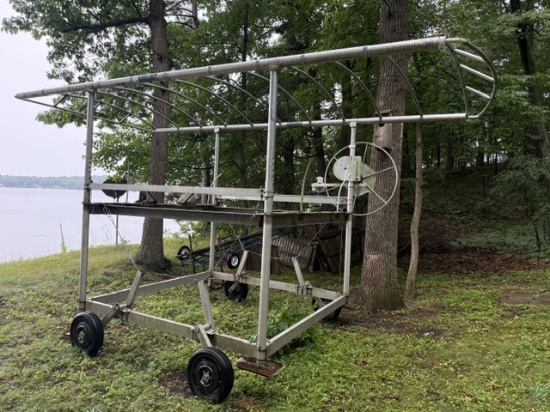 247. SHORESTATION BOAT LIFT THAT WAS USED WITH NAUTIQUE BOAT, HAS LIFT CADD