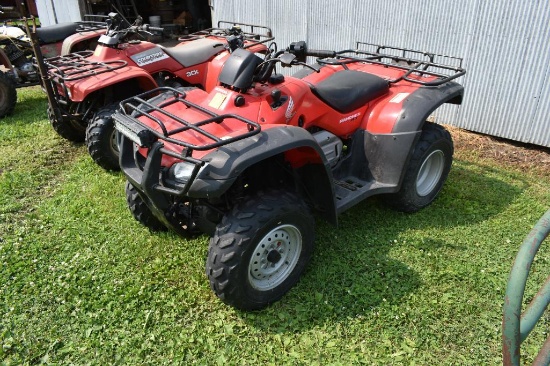 2004 HONDA RANCHER ATV, AUTO TRANS, 5212 MILES, CALC-AN-ACRE SPRAYER CONTROLS