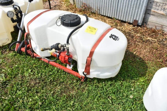 25 GAL ATV SPRAYER, HAND WAND W/ PUMP