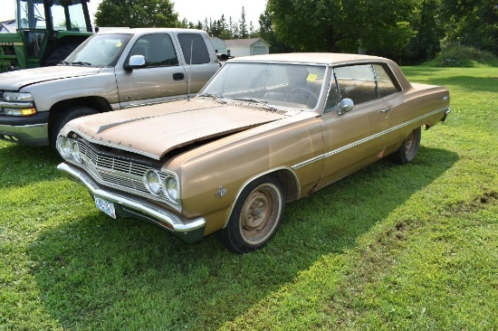 1965 Chevrolet Malibu Chevelle, 283 V-8 Engine, Runs And Drives, 2 Spd Slush Box Auto, 114,900 Miles