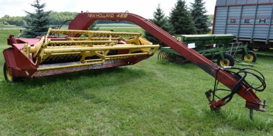 1918. NEW HOLLAND MODEL 499 12FT. HYDRA SWING HAYBINE, ROL-A-BAR REEL, NICE