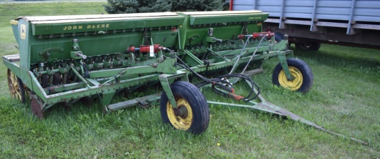 1919. JOHN DEERE MODEL LL-166 15 FT. PRESS DRILL, DOUBLE SEED BOX, GRASS SE