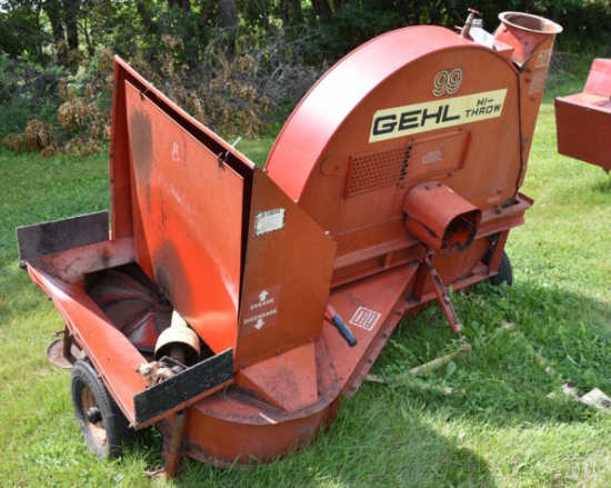 1925. GEHL MODEL 99 HIGH THROW FORAGE BLOWER SN# 7123, NICE COND.