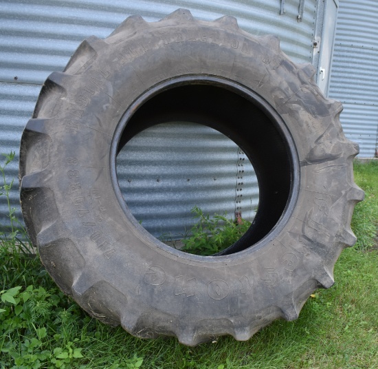 1949. (1) 710-70r-38 Tractor Tires, Approx 30% Tread