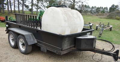 204. 2010 Custom Built Harms 78 Inch X 12 Ft. Tandem Axle Hydraulic Rock Trailer