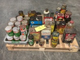Lot of vintage oil and tin can lot