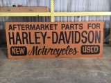 vintage motorcycle metal shop sign