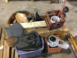 Pallet of vintage Harley parts