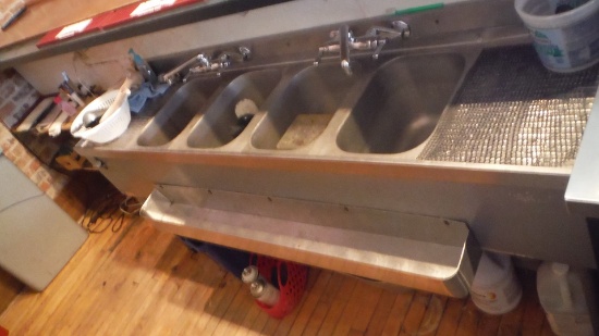 S.S. 4 compartment sink