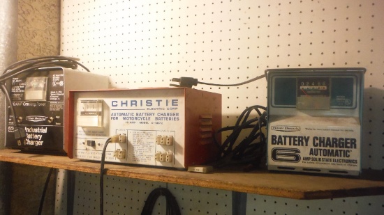 Lot of battery chargers