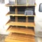 Lot w/ 1- Wood Shelving Section, 1- Metro Shelving on Casters, 1- Sanitizer Station Stand, 1- Shoppi