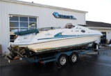 1998 Sea Ray Model: Sundeck 240. VIN:SERV6106E898. Hours: 550. This boat is located in Grand Rapids,