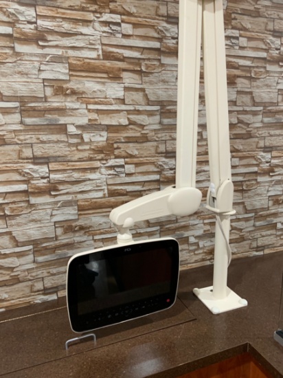 PDI arm mounted 14" touchscreen Television, model: PDI-P14T2-CB2A
