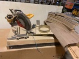 Miter saw and buffing wheel table
