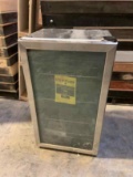 Glass door mini fridge