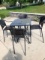 Outdoor Table 4 metal chairs