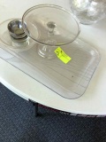 serving tray with cake platter/ ice cream bowl *TABLE IS NOT INCLUDED IN THIS LOT*