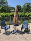 Patio Set (Circle Table, 4 chairs with umbrellas)