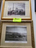 2 old Dalton mill photos in frames  *TABLE IS NOT INCLUDED IN THIS LOT*