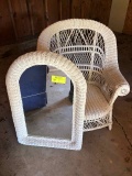 White Whicker Chair